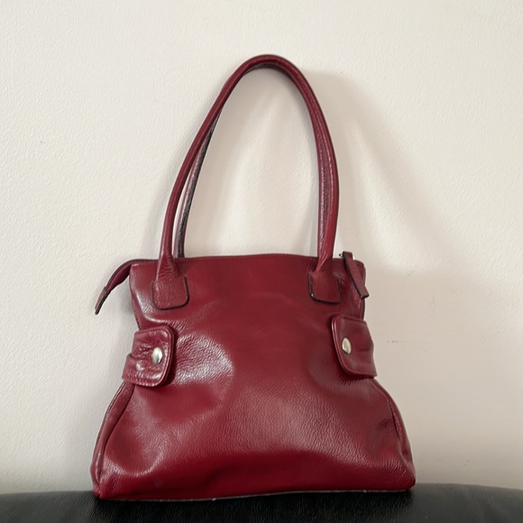 Red leather Simard handbag - Picture 2 of 6